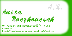 anita moczkovcsak business card